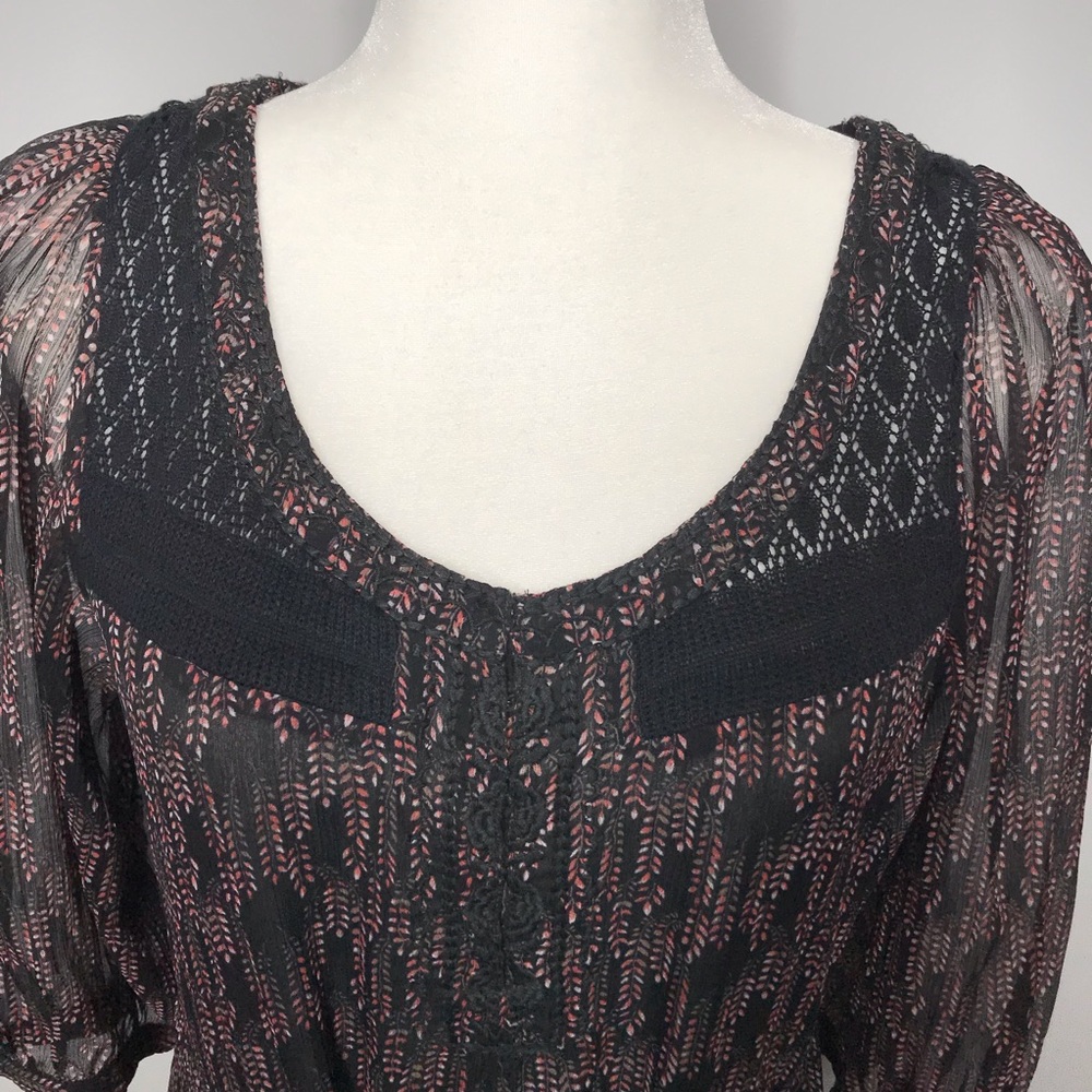 Free People | Semi-Sheer Tunic Dress w/ Front Tie - Picture 5 of 7